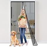 Magnetic Screen Door - Fit for Door Size:36 x 82 Inch, Screen Itself Size:38'x83', Hands Free Mesh Partition,Heavy Duty Curtain Keeps Bugs Out, Frame Hook & Loop, Pet and Kid Friendly