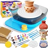 Innofans Pottery Wheel for Kids - Complete Pottery Kit & Tools for Beginners, Plug-in Rechargeable Battery, Upgraded Detachable Turntable Adjustable Speed, DIY Clay Maker for Kids 9-12 (Patented)