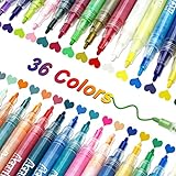 Betem Acrylic Paint Markers Paint Pens 36 Colors, Premium Medium Tip Acrylic Paint Pens for Wood, Canvas, Stone, Rock Painting, Glass, Ceramic Surfaces, DIY Crafts Making Art Supplies