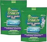 Green Gobbler Septic Tank Treatment Packets | 12 Uses | 1 Year Septic Tank Supply | Natural Bacteria | Made in USA