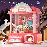 Claw Machine for Kids, Mini Vending Machines Arcade Candy Indoor Claw Game Prizes Toy, Electronic Pink Cool Fun Things Small Christmas Toys for Girls，Gifts for Girl 5 6 7 8 9 10 Year Old