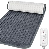 Comfytemp Heating Pad for Back Pain & Cramps Relief, Electric Heating Pads Large with 2H Auto Off, Washable & Moist Heat Option, 6 Heat Levels, Heat Pad for Neck and Shoulders, Gifts for Men, 12'x24'