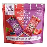 Nature's Garden Probiotic Yoggies Multi Pack, 21oz (Strawberry Yoggies 15x0.7 oz +Mixed Berry Yoggies 15x0.7 oz), Strawberry and Mixed Berry Yogurt Covered Snack, High Fiber, Real Fruit Pieces, No Artificial Ingredients, Healthy Snack for Adults