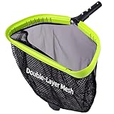 Sepetrel Pool Net,Professional Swimming Pool Leaf Skimmer Nets for Cleaning with Double-Layer Deep Big Bag,Heavy Duty Aluminum Frame & Handle Rake(Pole Not Included)