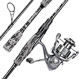 Sougayilang Fishing Rod and Reel Combo, Stainless Steel Guides Fishing Pole with Spinning Reel Combo for Bass Fishing-6'10'' with XB3000