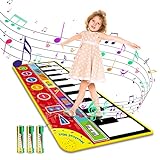 RenFox Kids Toys Large Musical Mat 58.26 * 23.62' - Music Floor Piano Keyboard Dance Play Mat with 8 Musical Instrument Sounds 5 Play Modes, Birthday Toy Gift for 3 4 5 6 7 8+ Years Old Boys Girls