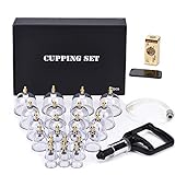 MUCHOO Cupping Set Professional Chinese Acupoint Cupping Therapy Sets Portable, Suction Hijama Cupping Set with Vacuum Magnetic Pump Cellulite Cupping Massage Kit 22-Cup