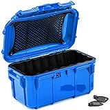 Evergreen 58 Waterproof Dry Box Protective Case - Travel Safe/Mil Spec/USA Made - for Cameras, Lenses, Phones, Pistols, First Aid, Boating, Water Sports, Tacklebox, Ammo Can, Deck Boxes (Blue)