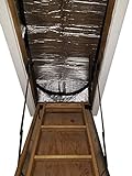 Attic Stairs Insulation Cover for Pull Down Stair 25' x 54' x 11'- R-Value 15.4 Extra Thick Fire Proof Attic Cover Stairway Insulator with Easy Installation, Low-dip Entrance and Tear by Miloo