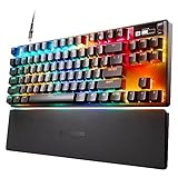 SteelSeries Apex Pro TKL HyperMagnetic Gaming Keyboard - World's Fastest Keyboard - Adjustable Actuation - Esports Tenkeyless - OLED Screen - RGB - PBT Keycaps - USB-C - 2023 Edition,Black