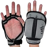 Cathe MicroLoad Adjustable Grey Weight Gloves with Removable Weights - Each 2lb Weighted Glove Contains Four 1/2 Pound Removable Weights