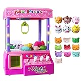 Yasola Claw Machine for Kids,Mini Vending Machines, Arcade Candy Claw Game Prizes Grabber Toy for Home,Prize Dispenser Toys for Girls with Lights Sound（16 Random Mini Toys ）
