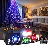 Vangoa Dj Laser Lights Professional, 6 in 1 Led RGB Flash Strobe Light Lazer Laser Light Show Machine 3D Laser Lights That Sync with Music with Dmx512 Control for Parties, Stage, Live Show, Dancing