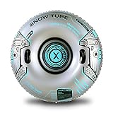 XFlated Iron Snow Tube, 48 inches Heavy Duty Inflatable Snow Tube Sled, Robot Snow Sled and Snow Toy for Adults or Kids
