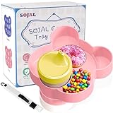 BlueOrigin Car Seat Snack Tray - Travel Tray for Kids Car Seat, Stroller, Booster and Anywhere with a Cup Holder, Toddler Road Trip Essentials Food Plate for Snacks, Toys, Entertainment (Pink)