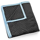 Sure-Max Moving & Packing Blanket - Ultra Thick Pro - 80' x 72' (65 lb/dz weight) - Professional Quilted Shipping Furniture Pad Black - 1 Blanket