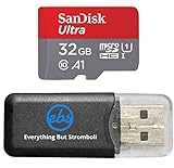 SanDisk 32GB Micro Ultra Memory Card works with VTech Kidizoom DUO Blue, Pink Selife, Action Cam 180, Camera SDHC UHS-I with Everything But Stromboli (TM) Card Reader