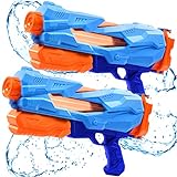 Water Gun - 2 Pack Water Guns, 1200CC Squirt Guns, Water Guns for Adults and Kids, Outdoor Water Toys High Capacity Summer Super Soaker for Swimming Pool Beach Fighting, Long Shooting Distance