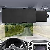 Trobo Sun Visor Extender, See-Through Adjustable Car Visor Extension Sun Shade Blocker for Windshield and Front Side Window, Protection from Sun Glare, UV Rays and Snow Blindness, Universal Fit