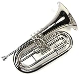 Advanced Monel Pistons Marching Baritone Key of Bb w/Case & Mouthpiece-Nickel Plated Finish