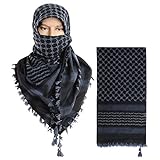 Micoop Large Size Premium Shemagh Scarf Arab Military Tactical Desert Scarf Wrap(48 by 48 inches)