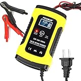 IEIK 12V 5 Amp Automotive Smart Battery Charger Maintainer for Car, Motorcycle, RV, SUV, Lawn Mower, Boat, RV, SUV, ATV and More