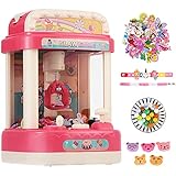 GcFoir Arcade Claw Machine Candy Crane Game Toy for Kids with Prizes Set - 50 Mini Toys Refill Prizes for Birthday (Pink)