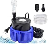 Pool Cover Pump Above Ground-Submersible Electric Utility Water Pumps with 16FT Drainage Hose,25 Ft Extra Long Power Cord,840GPH Water Pump for pool draining for Swimming Pools,Hot Tubs and Spas