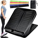 Slant Board Adjustable, Slant Board for Calf Stretching & Squats Wedge, Calf Stretcher for Stretch Tight Calves Plantar Fasciitis, Ankle Foot Incline Board for Leg Exercise Strength Training Equipment