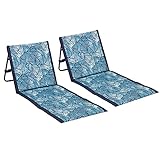 Lightspeed Outdoors Beach Loungers, Lounge Chair, Deep Navy Ombre, 2-Pack