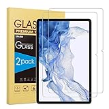 2 Pack SPARIN Screen Protector Compatible with Samsung Galaxy Tab S8 Plus/Galaxy Tab S7 FE 2021 / Galaxy Tab S7 Plus 12.4 Inch, Tempered Glass, High Response