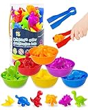 Yetonamr Counting Dinosaurs Montessori Toys for 3 4 5 Years Old Boys Girls, Toddler Easter Basket Stuffers Egg Fillers Preschool Learning Activities Gifts Sensory Toys for Kids Ages 2-4, 3-5, 4-8