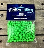 Lobo Lures 100 Pack 8mm Lumo Glow in The Dark Round Lure Rigging Beads up to 400lb Leader Trolling Lures & Hook Rigs