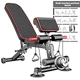 Adjustable Weight Bench Utility Workout Bench for Home Gym,Foldable Incline Decline Benches for Full Body Workout