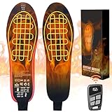 Heated Insoles with Remote Control - Aimshine Eletric Rechargeable Foot Warmer Insoles with 3 Heating Settings Outdoor Riding Camping, Ultra Soft, Gifts for Women, Gifts for Men