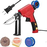 Soldering Gun,80W Solder Gun Kit with Interchangeable Iron Tips, 110V Automatic Hand-held Soldering Guns & Irons, With Solder Wire,Flux Paste,Soldering Iron Tip Cleaner
