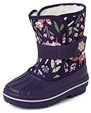 The Children's Place Girls and Toddler Faux Fur Trim Winter Snow Boots, Unicorn Floral, 5