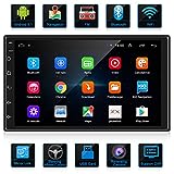 ANKEWAY Android Double Din Car Stereo, 7 Inch 1080P HD Touch Screen Car Android Multimedia System with GPS Navi/HiFi/WiFi/Bluetooth/RDS/FM Radio/Mirror-Link, Dual USB & Backup Camera Included