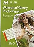 Great Premium Quality Photo Glossy White Paper 8.3'x11.7' A4 Size 20 sheets weight 180gsm. Dries Quickly Excellent Price Much better finish colors Best Look Pictures print for all inkjet printer