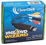 ClearClick VHS To DVD Wizard with USB Video Grabber & Free USA Tech Support