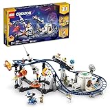 LEGO Creator Space Roller Coaster 31142 3 in 1 Building Toy Set Featuring a Roller Coaster, Drop Tower or Carousel Plus 5 Minifigures, Rebuildable Amusement Park Christmas Toy for Kids Ages 9 and Up