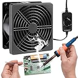 SXDOOL Solder Smoker Absorber Remover Fan with Speed Controller,Fume Extractor Smoke Prevention,120mm 120V Cooler Adjustable