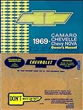 1969 CHEVY CHEVELLE, SS, EL CAMINO, MALIBU OWNERS INSTRUCTION & OPERATING MANUAL PLUS A PROTECTIVE ENVELOPE - INCLUDES Chevelle 300, 300 Deluxe, Malibu, El Camino, Concours, and SS. - CHEVROLET 69