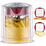 French Fry Cutter, Professional Home Style Potato Cutter Fry Cutter Onion Chopper Apple Slicer Corer Great for Potatoes Carrots Cucumbers