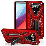 AFARER Case Compatible with LG G5 5.3 inch, Military Grade 12ft Drop Tested Protective Case with Kickstand,Military Armor Dual Layer Protective Cover - Red