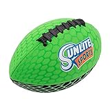 Sunlite Sports Glow in The Dark Waterproof Football, Light Up at Night Outdoor Play, Pool Beach Lake Park Water Toy, for Kids Children Teens Adults