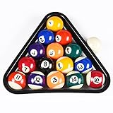 ISPiRiTo Billiard Ball Set Mini Size 1-1/2 Inch Pool Balls Set Complete 16 Balls Set American Style Resin Balls Pool Table Accessories for 6FT Pool Table