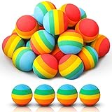 48 Pieces Popper Refill Balls in 1.2 Inch Soft Foam Balls Refill Popper Soft Balls for Popper Refills Reduction Stress (Rainbow Color)