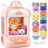 YOTOY Mini Claw Machine for Kids - Arcade Claw Game Machine, 20 Mini Plush Toys, Music and Light, Party Birthday Toys Gifts for Kids, Girls, Boys Age 3 4 5 6 7 8 Years Old