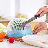 60 Seconds Salad Cutter Bowl Easy Salad Maker Tools Fast Fresh Fruit Vegetable Chopper Kitchen Tool Gadgets Cutter kitchen Accessories